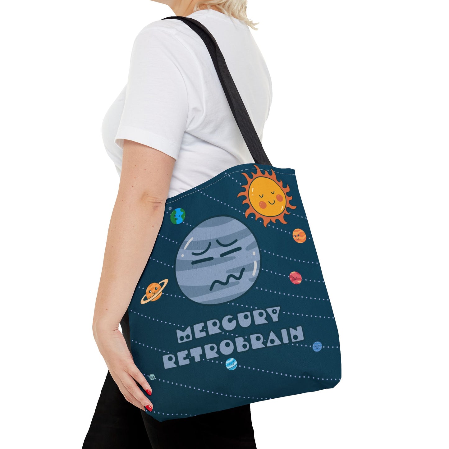 Cute Planets - Mercury Retrobrain Tote Bag