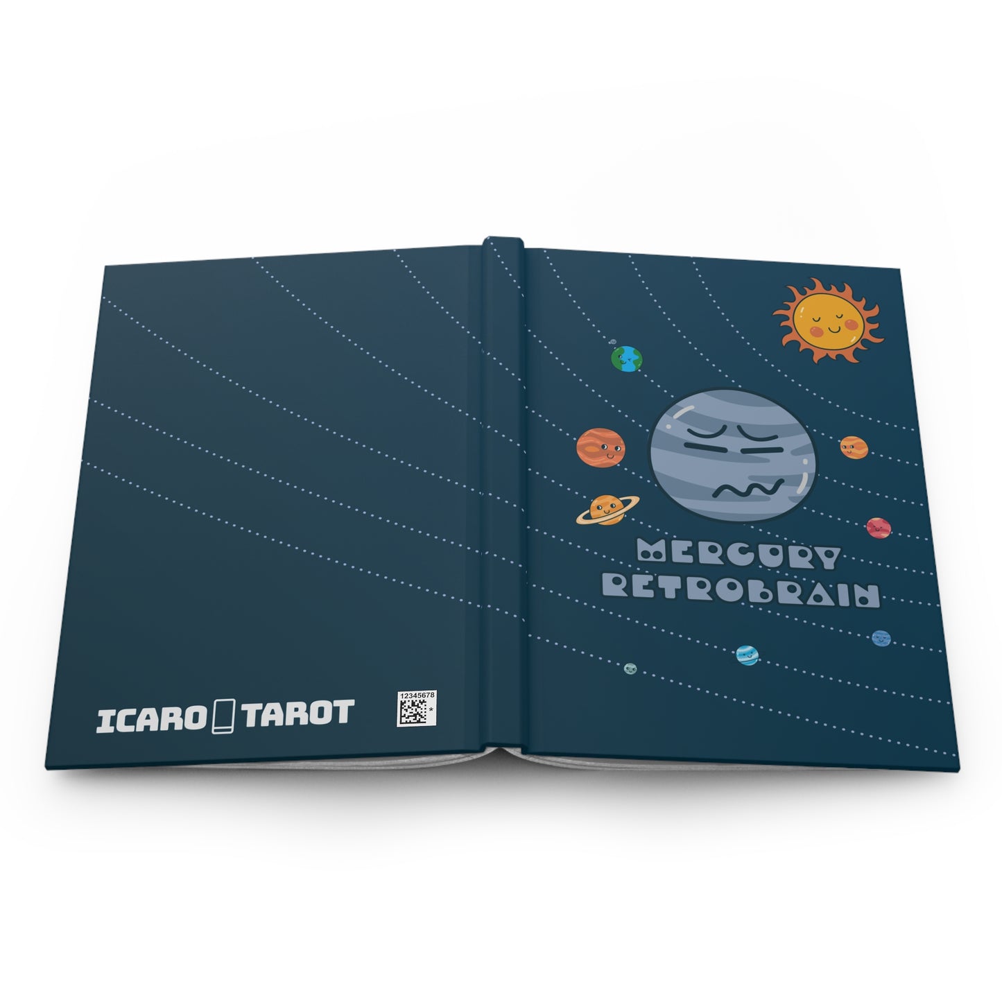 Cute Planets - Mercury Retrobrain Hardcover Journal