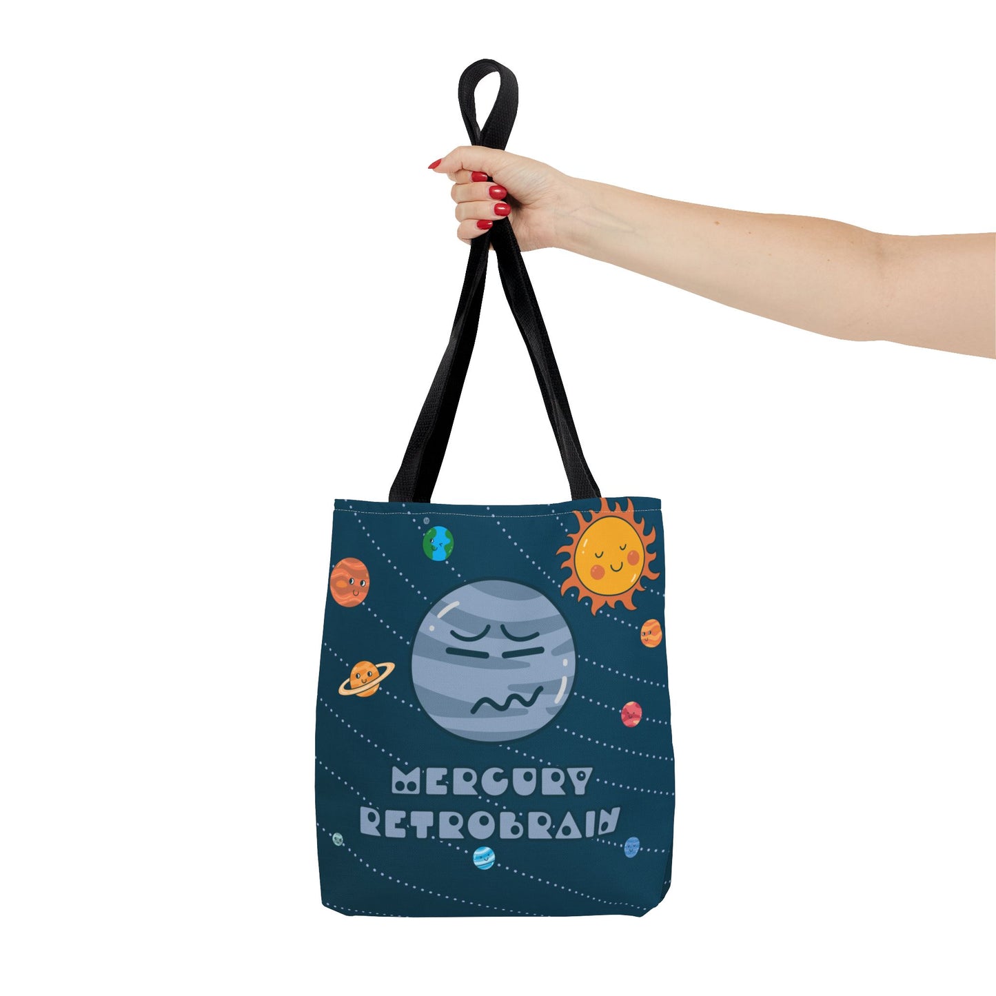 Cute Planets - Mercury Retrobrain Tote Bag
