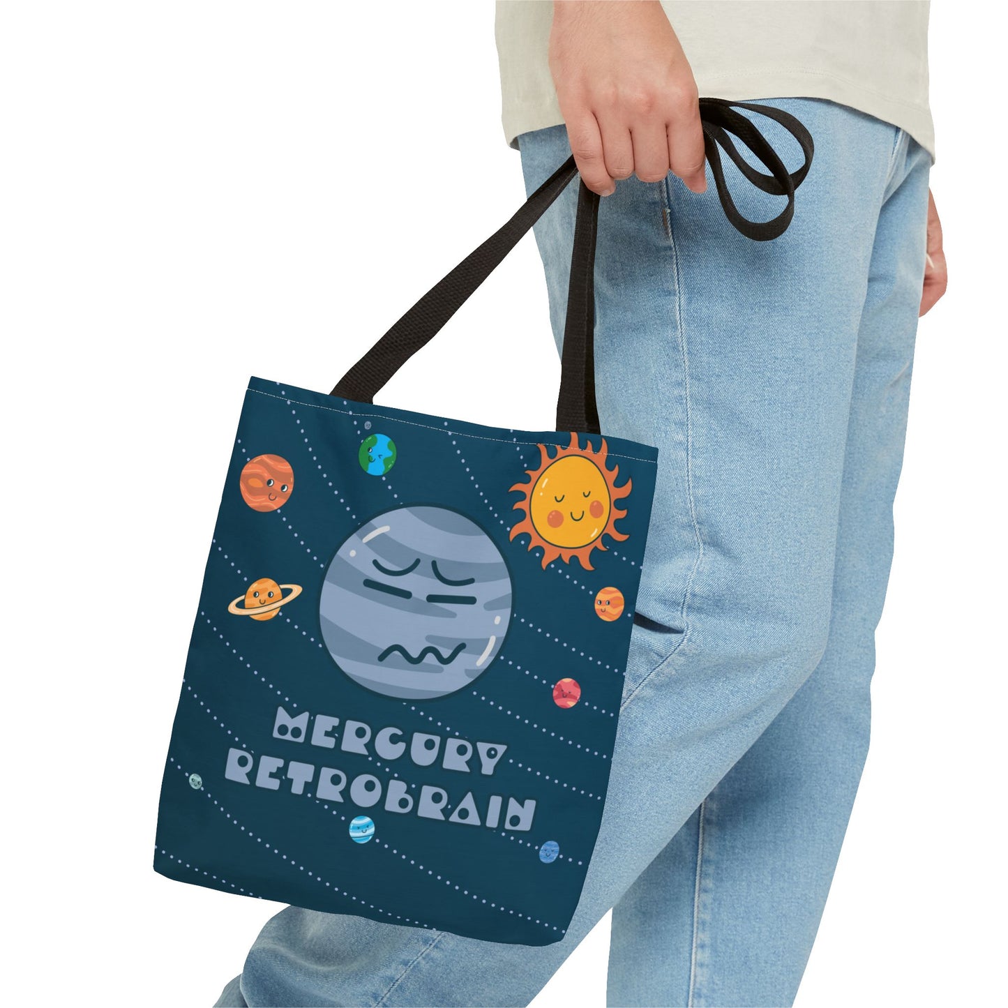 Cute Planets - Mercury Retrobrain Tote Bag