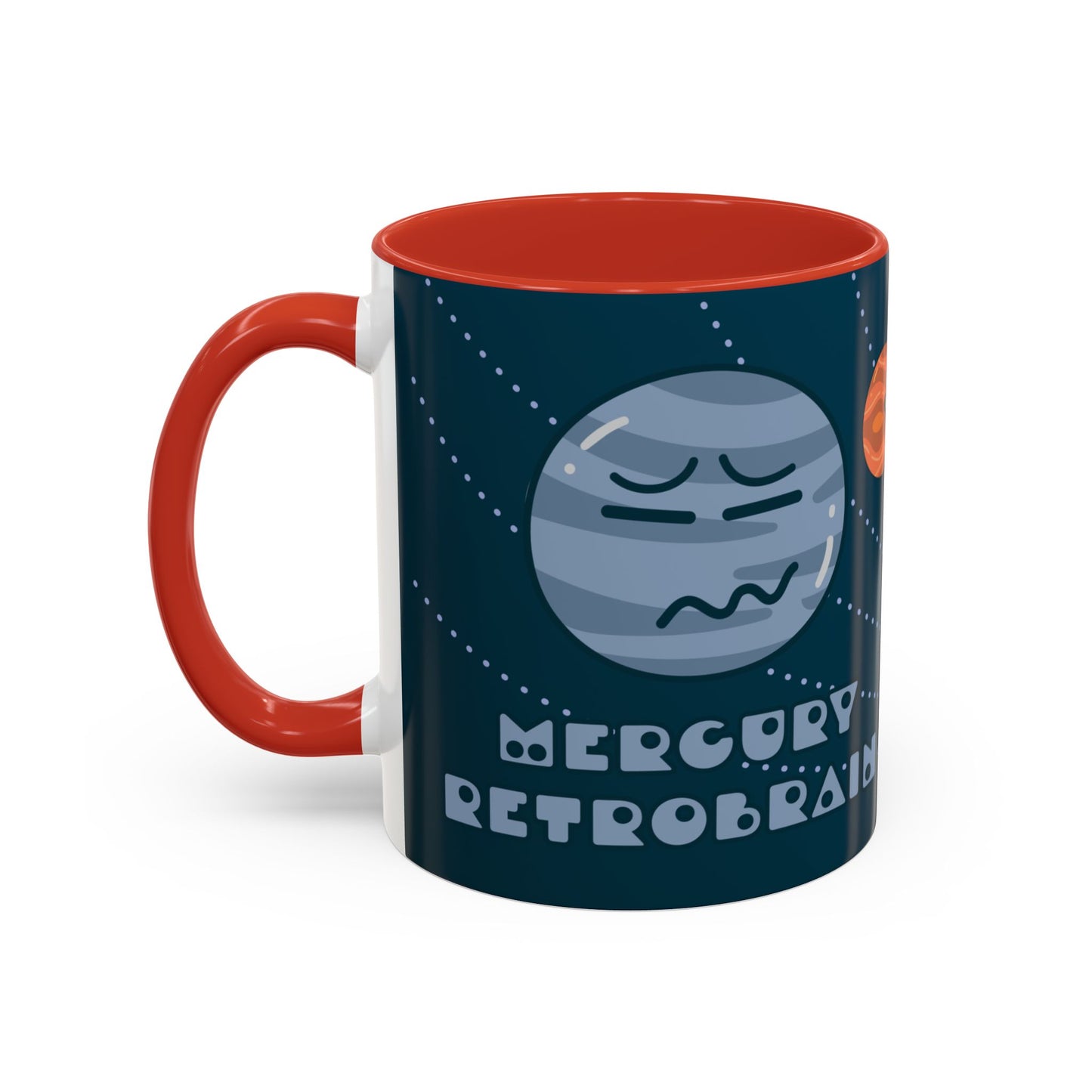 Cute Planets - Mercury Retrobrain Accent Coffee Mug
