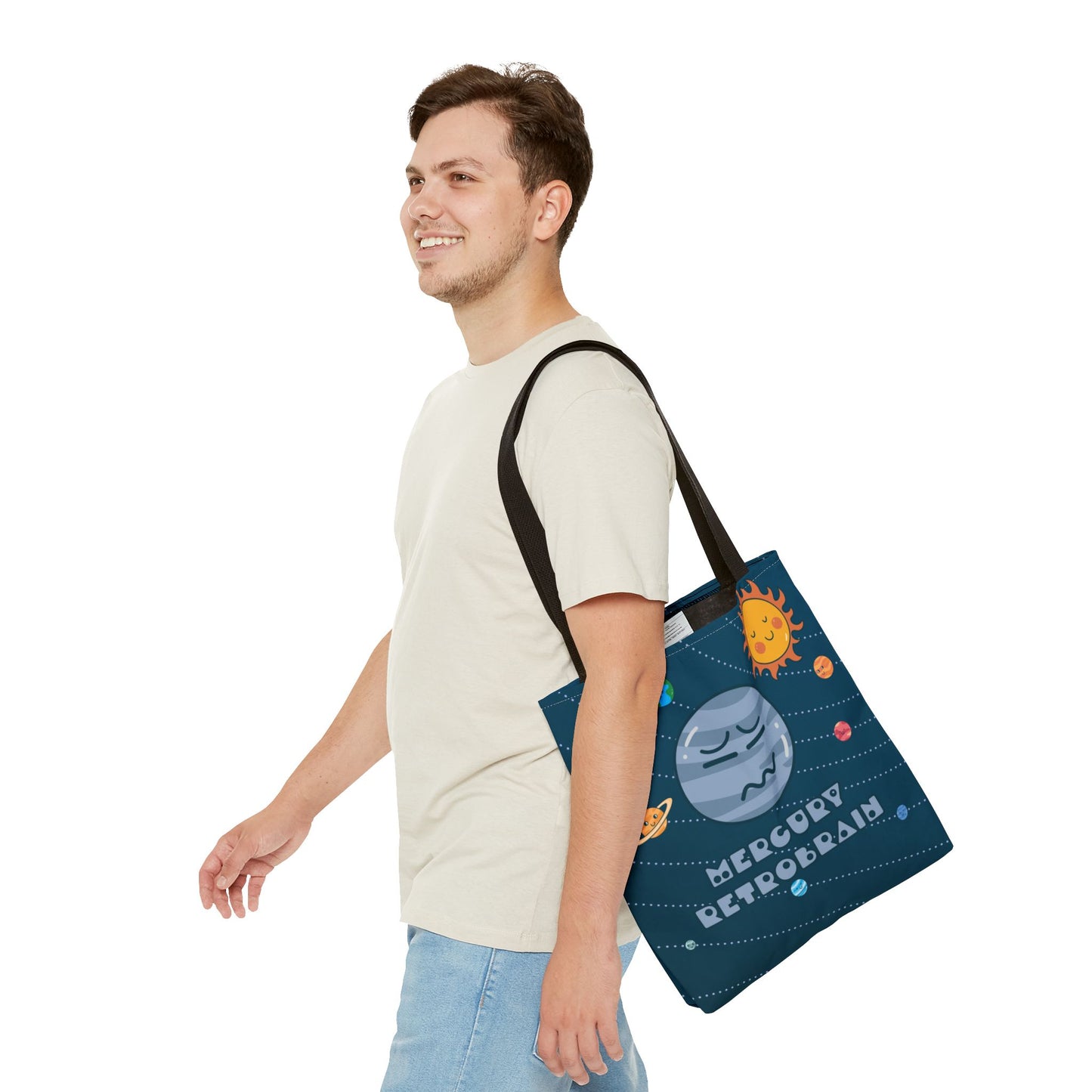 Cute Planets - Mercury Retrobrain Tote Bag