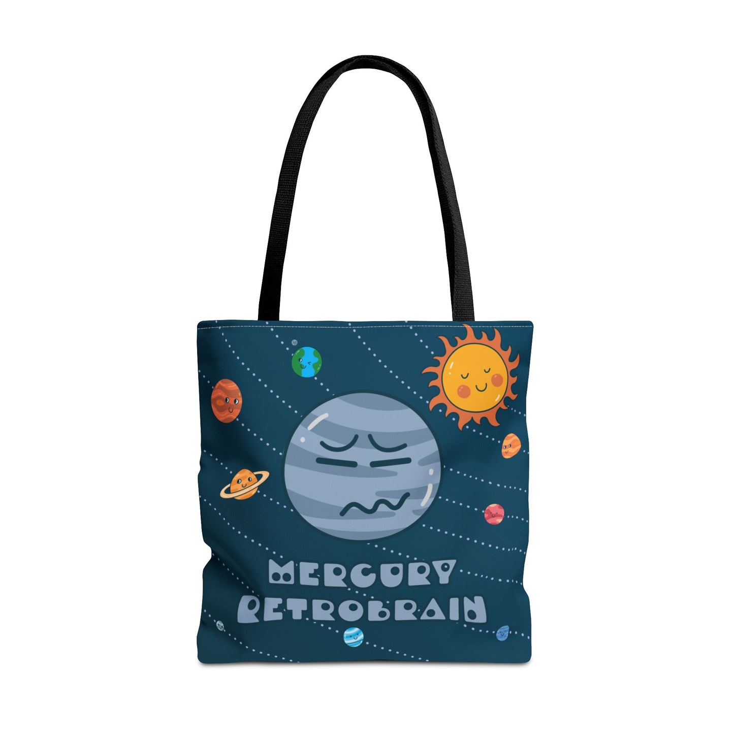 Cute Planets - Mercury Retrobrain Tote Bag