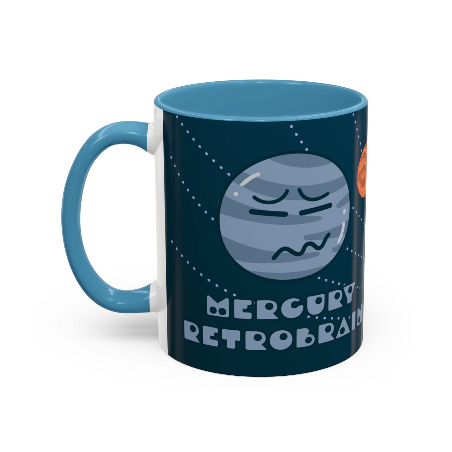 Cute Planets - Mercury Retrobrain Accent Coffee Mug