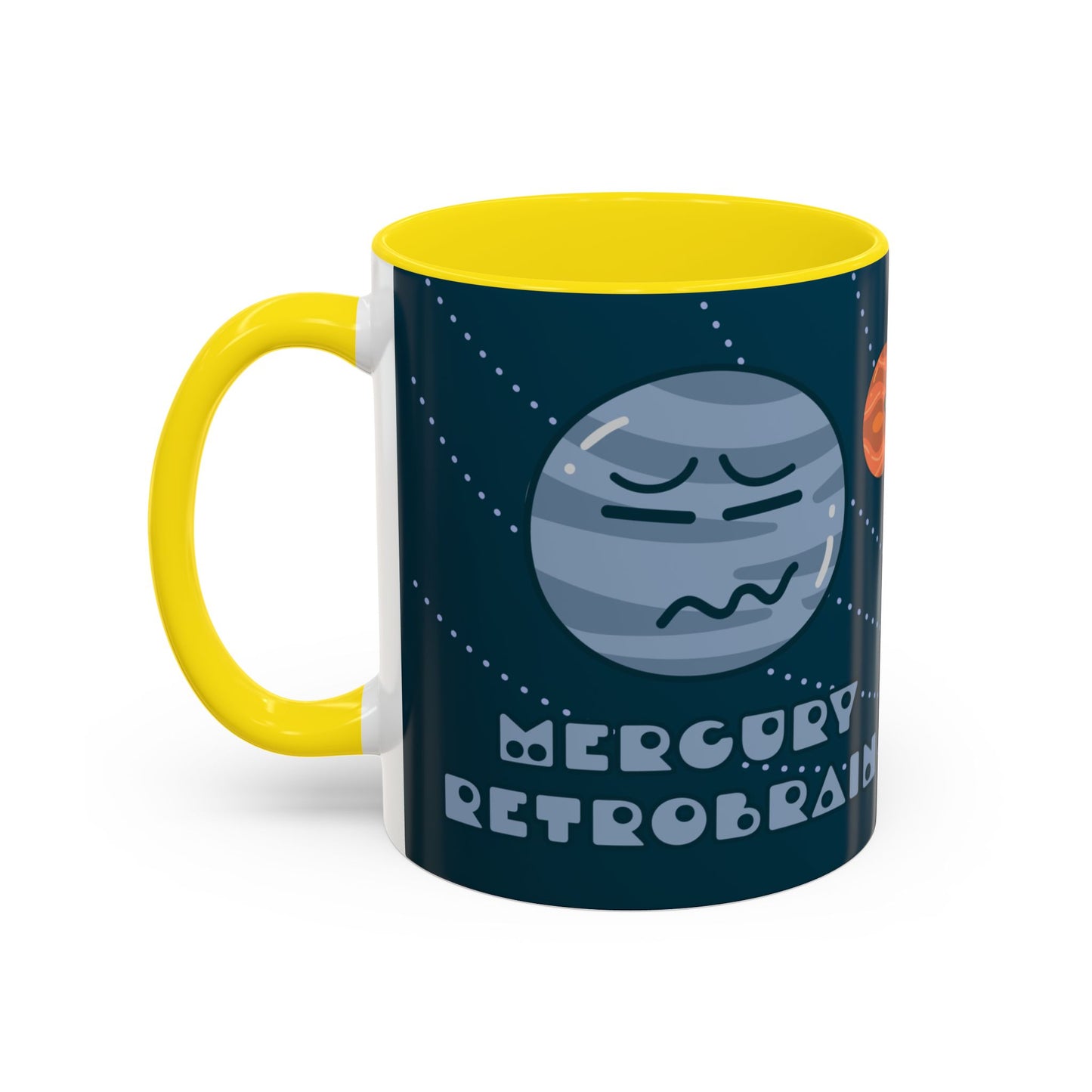 Cute Planets - Mercury Retrobrain Accent Coffee Mug