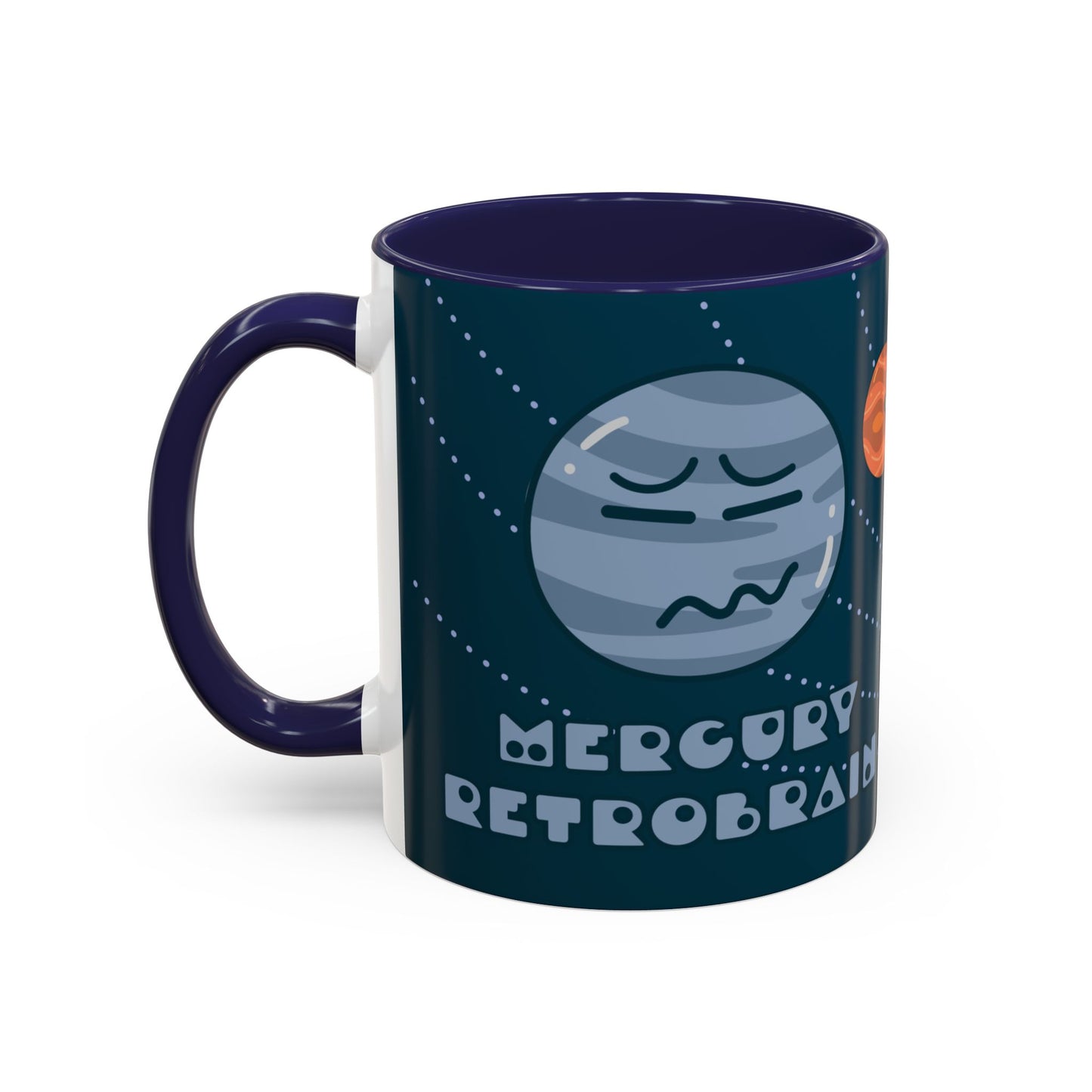 Cute Planets - Mercury Retrobrain Accent Coffee Mug