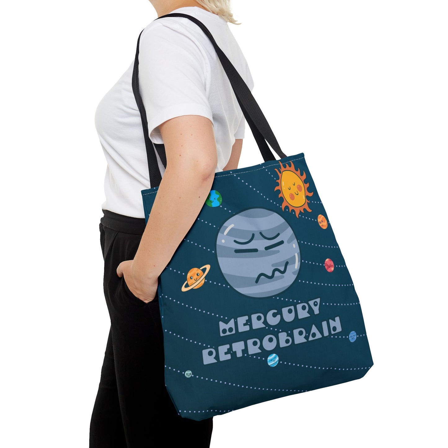 Cute Planets - Mercury Retrobrain Tote Bag