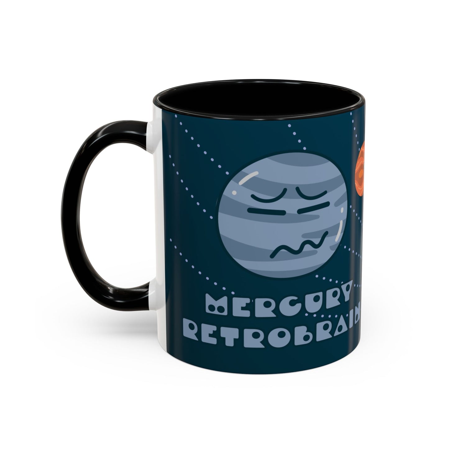 Cute Planets - Mercury Retrobrain Accent Coffee Mug