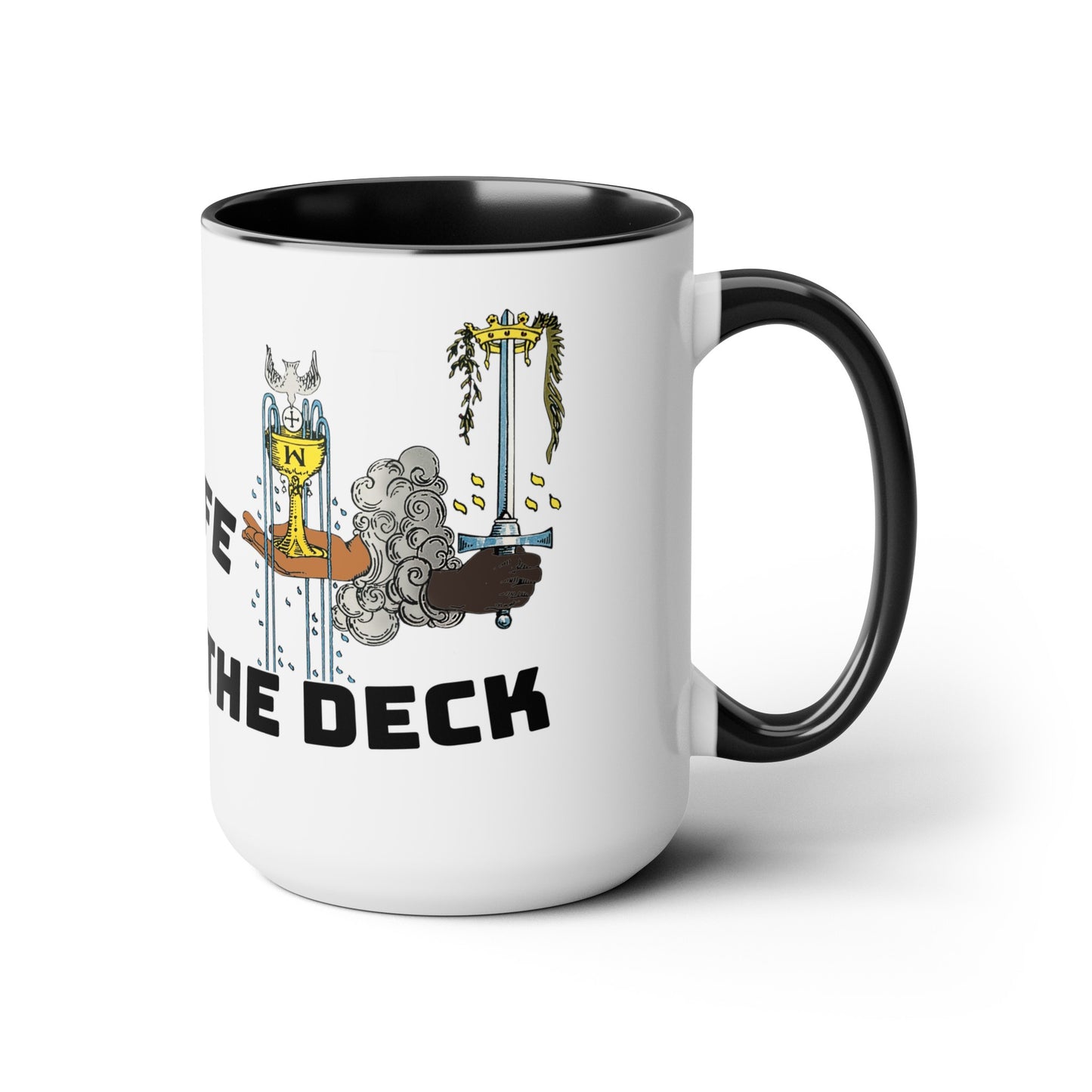 Grab Life By The Deck Two-Tone Coffee Mugs, 15oz