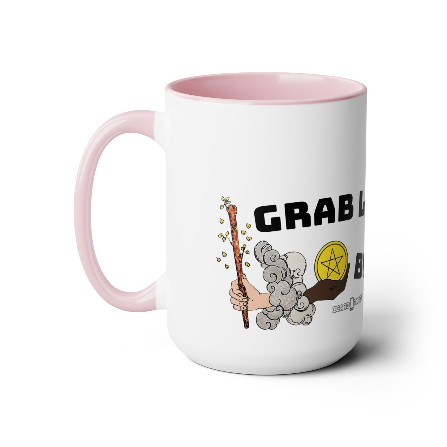 Grab Life By The Deck Two-Tone Coffee Mugs, 15oz