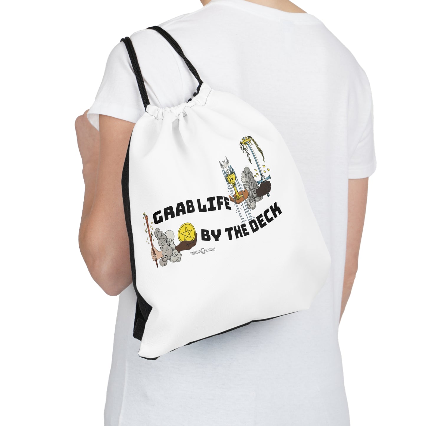 Grab Life By The Deck Drawstring Bag