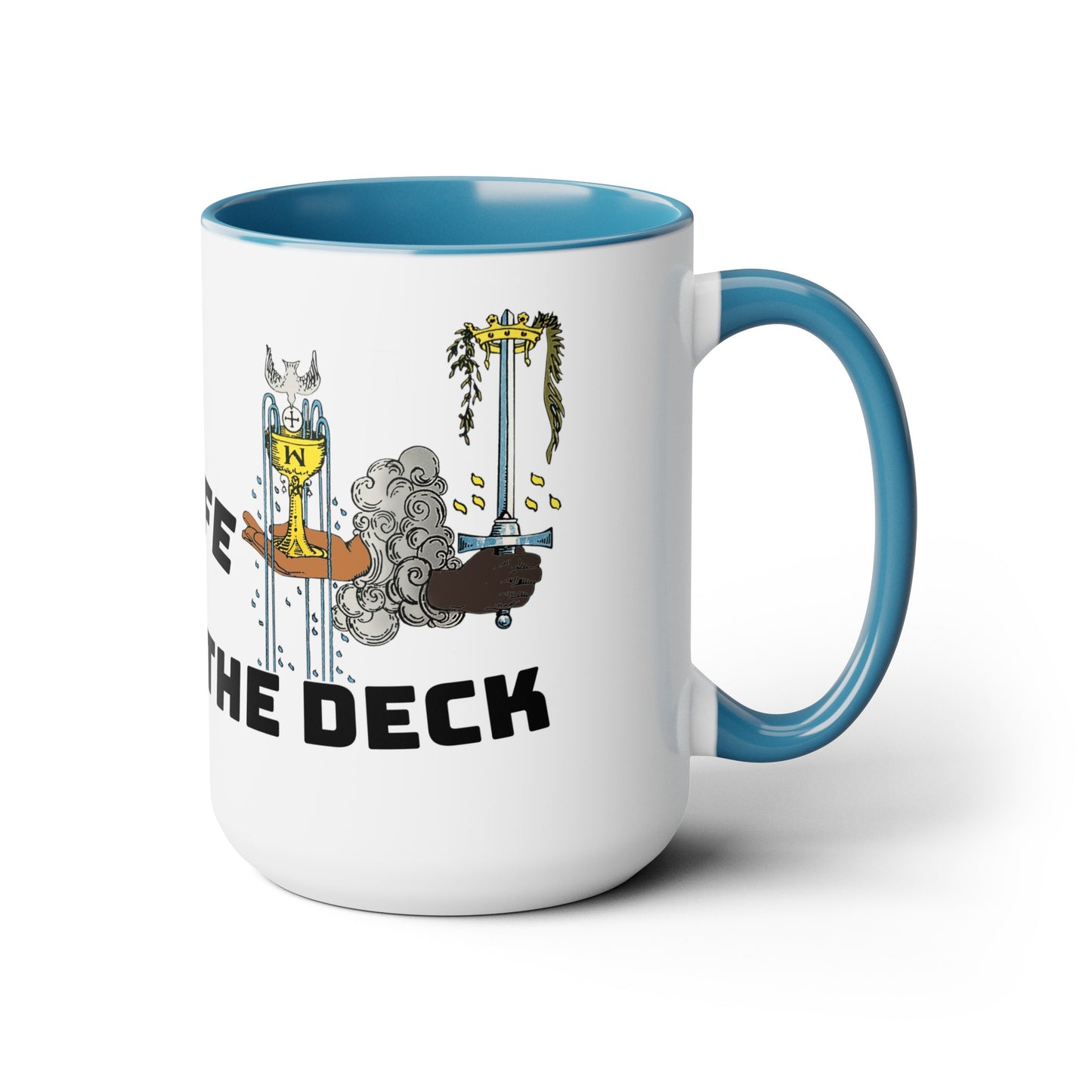 Grab Life By The Deck Two-Tone Coffee Mugs, 15oz