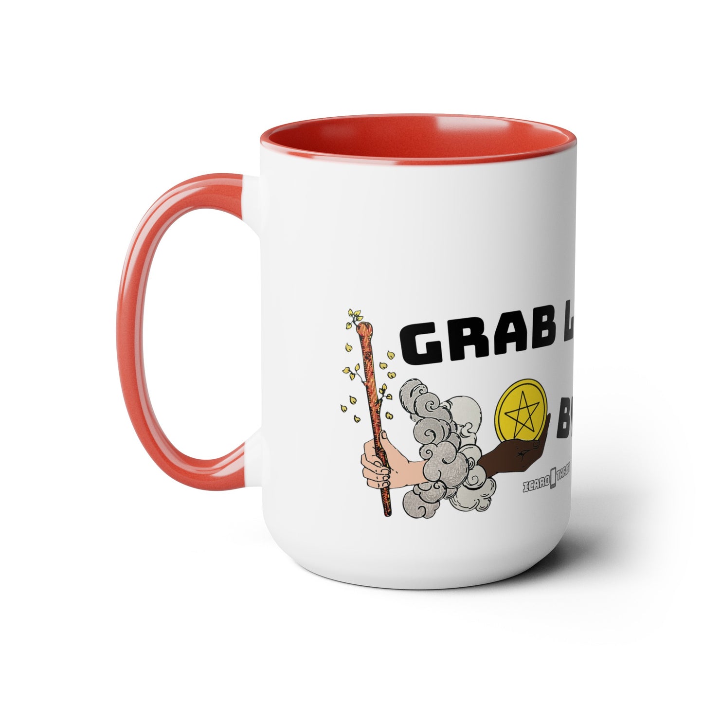 Grab Life By The Deck Two-Tone Coffee Mugs, 15oz