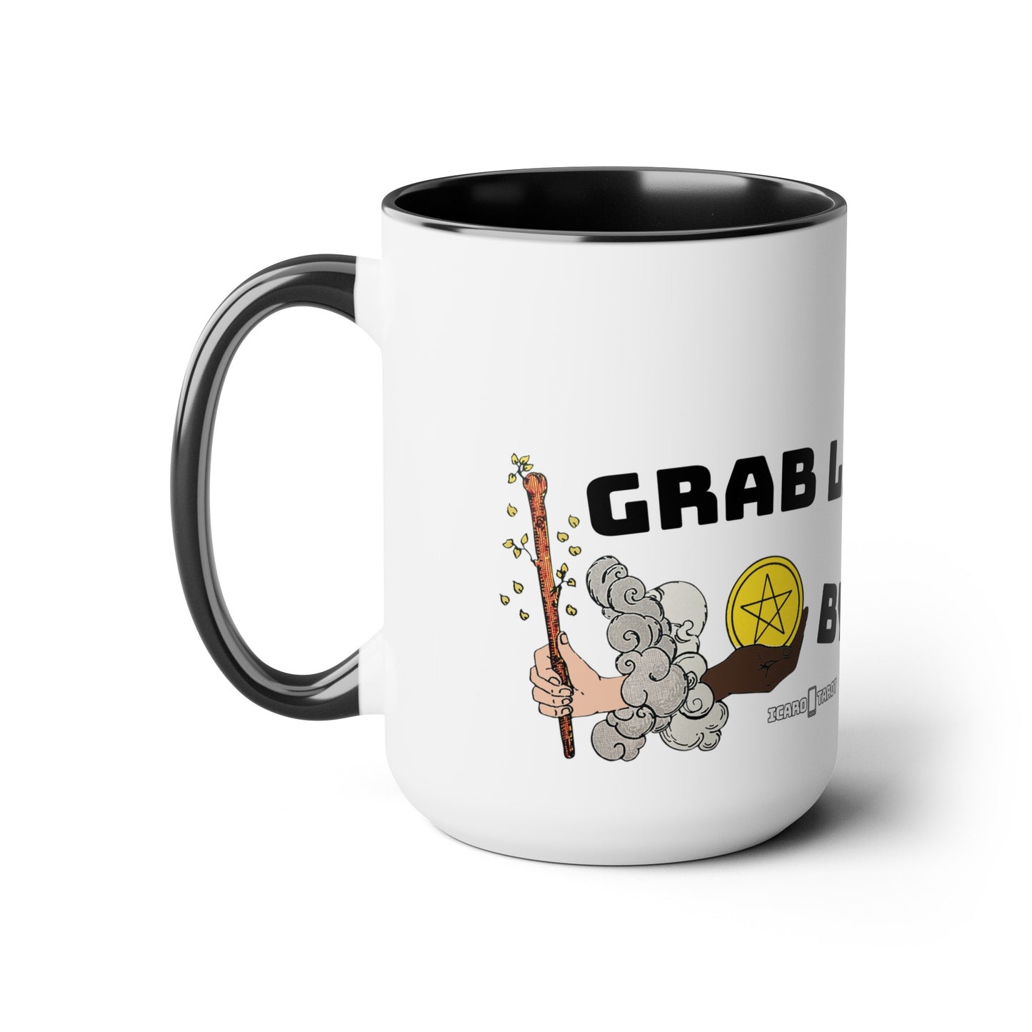 Grab Life By The Deck Two-Tone Coffee Mugs, 15oz