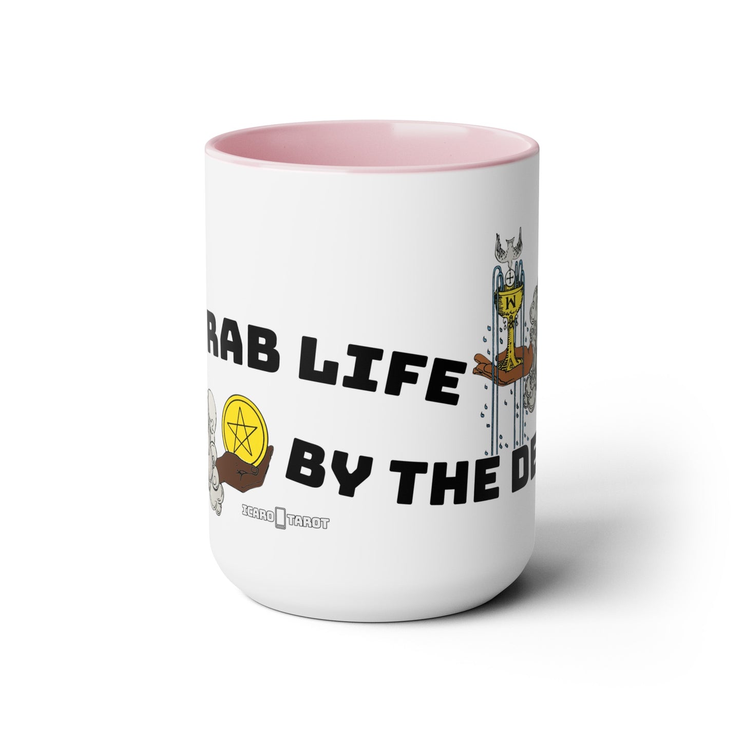 Grab Life By The Deck Two-Tone Coffee Mugs, 15oz