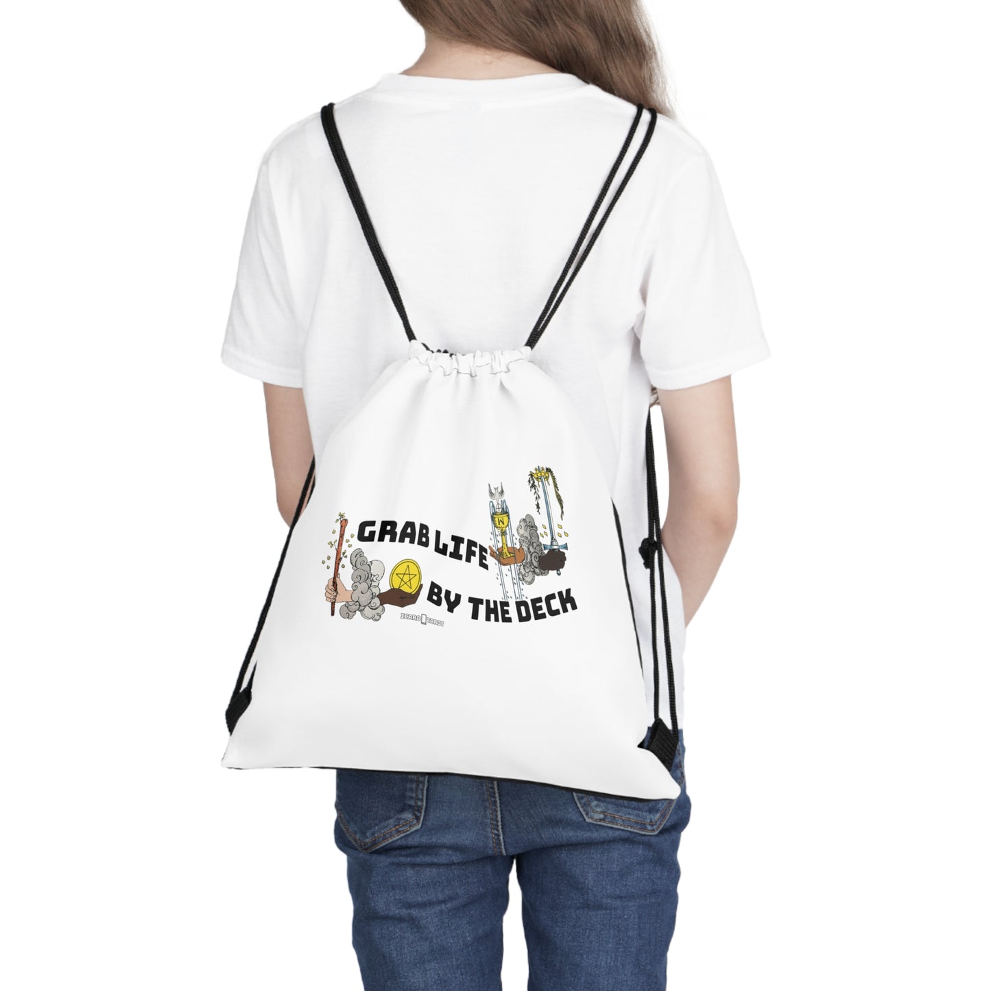 Grab Life By The Deck Drawstring Bag