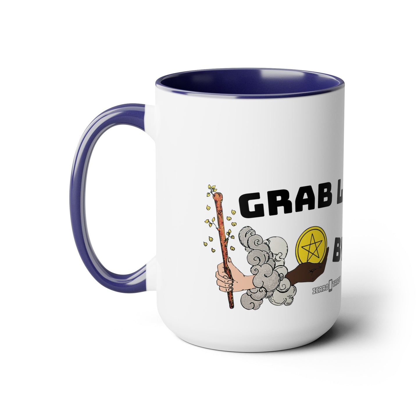 Grab Life By The Deck Two-Tone Coffee Mugs, 15oz