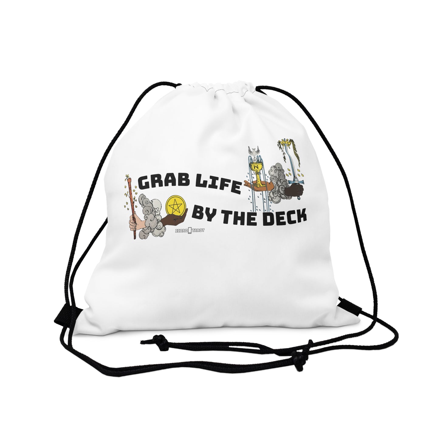 Grab Life By The Deck Drawstring Bag